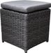 AVH-Collectie AVH Outdoor Tuinmeubelen Hanoi voetenbank 38x38xH38 cm antraciet