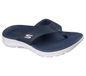 Skechers Go Consistent Sandal 2.0 Canton Teenslippers voor heren, Marineblauwe synthetische witte rand