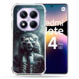Cokitec Versterkte hoes voor Xiaomi Redmi Note 14 Pro 5G Animal Lion Business