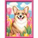 Ravensburger CreArt, Malen nach Zahlen Kinder - Corgi im Blütenmeer