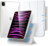 ESR Rebound Hybrid 360 Hoes voor iPad Pro 12.9 2021 en 2022 | Afneembare Magnetische Cover | 360 Graden Standaard | Transparante Achterkant | Pencil 2 Ondersteuning | Wit