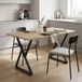 Pieds de table en acier, 60 x 72 cm, lot de 2 pieds de bureau en forme de X avec patins réglables et vis, noirs