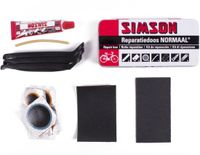 Simson Complete bandenreparatieset - 7-delig - geschikt voor alle fietsen - compact formaat - 12 plakbeurten