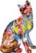 Merkloos GILDE Figuurtjes, decoratieve kat, pop art, katten, cadeaus voor vrouwen, H 29 cm
