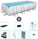 Bestway Rechthoekig Power Steel Zwembad - 549 x 274 x 122 cm - Grijs