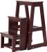 COSTWAY Escabeau pliant - 3 marches - Marron