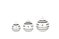 Omaggio Kähl Omaggio Kerstballen Ø4 Ø5 Ø6 Zilver 3 Stuks.
