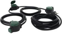 REV 0017103512 Stroom Verlengkabel 16 A Zwart, Groen 10 m H07RN-F 3G 1,5 mm²