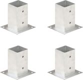 vidaXL Paalankers 4 st 81 mm gegalvaniseerd metaal