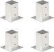 vidaXL Paalankers 4 st 81 mm gegalvaniseerd metaal