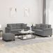 Maison Exclusive - Ensemble de canapés 3 pièces avec coussins, tissu microfibre gris foncé