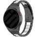 Strap-it Samsung Galaxy Watch 6 Classic 47mm stalen schakel band (zwart/zilver)