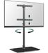 ONKRON Verrijdbare TV-standaard voor 30-60 inch TV’s tot 41 kg, universele TV-voet draaibaar & in hoogte verstelbaar max 400x400 VESA, TV-statief van gehard glas Zwart TS5065-B