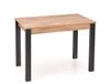 Table à manger extensible en chêne avec pieds noirs 100-135 cm