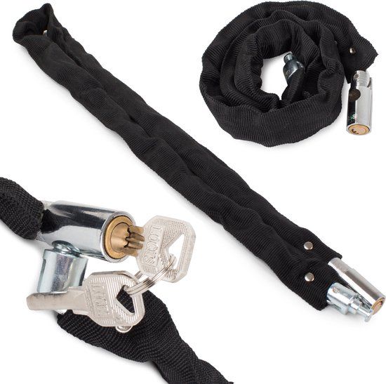 Fietsslot 80cm - RVS Ketting - Zwart