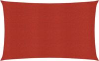 vidaXL Zonnezeil 160 g/m² 5x8 m HDPE Rood