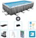 Bestway Rechthoekig Power Steel Zwembad - Rattanprint - 549 x 274 x 122 cm