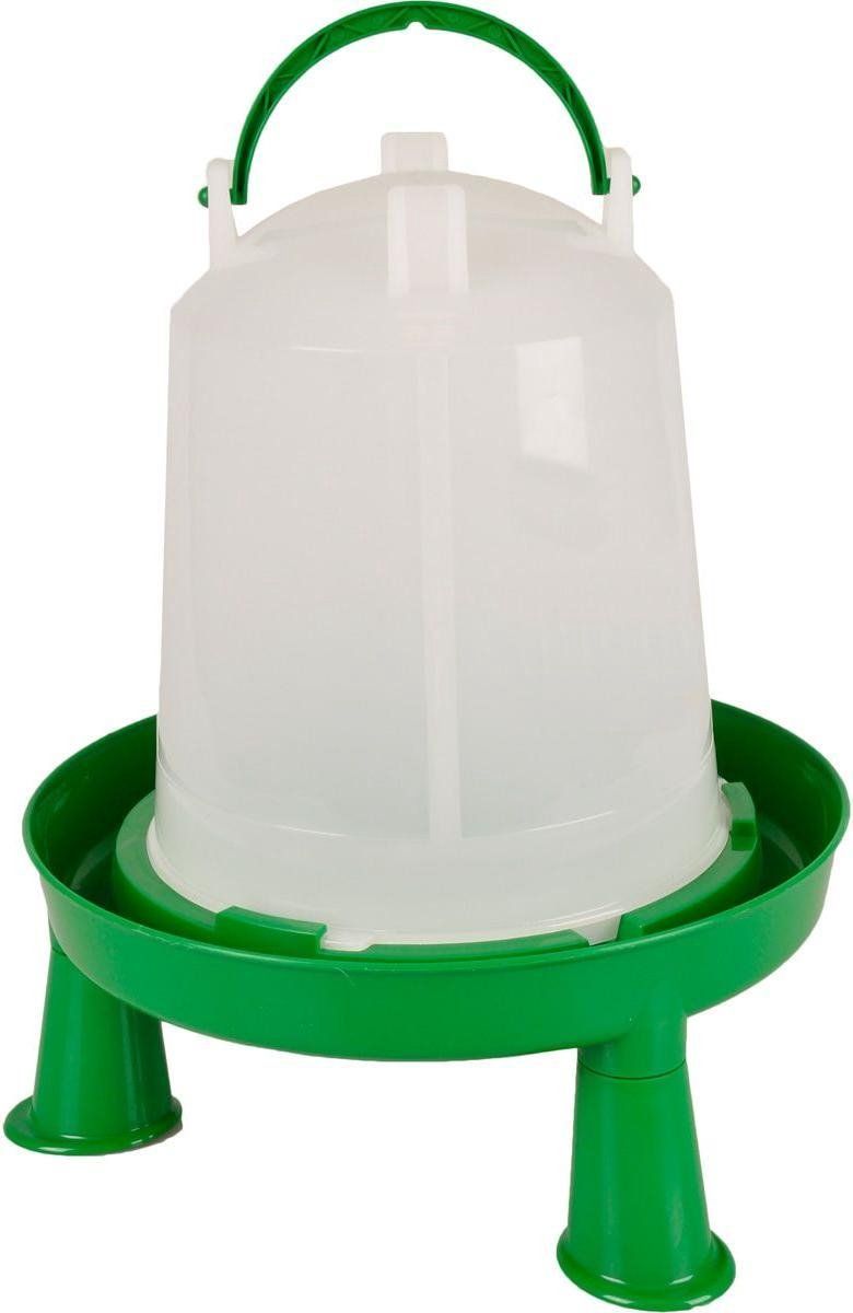 FLAMINGO Kippen drinkklok Twist met pootjes - Groen - 3 liter