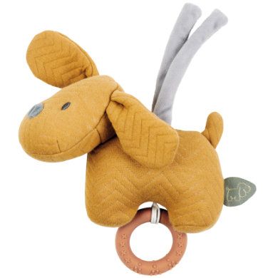 Nattou Charlie Mini Toy Dog Jacquard Caramel - Katoen - 2022