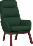 vidaXL Fauteuil tissu vert foncé
