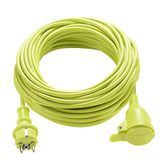 Masterplug Verlengkabel 40 m, IP44 kabel met tuin, verlengkabel bouwplaats, 16 A bij 3000 W, groene kabel 3G1,5 mm²
