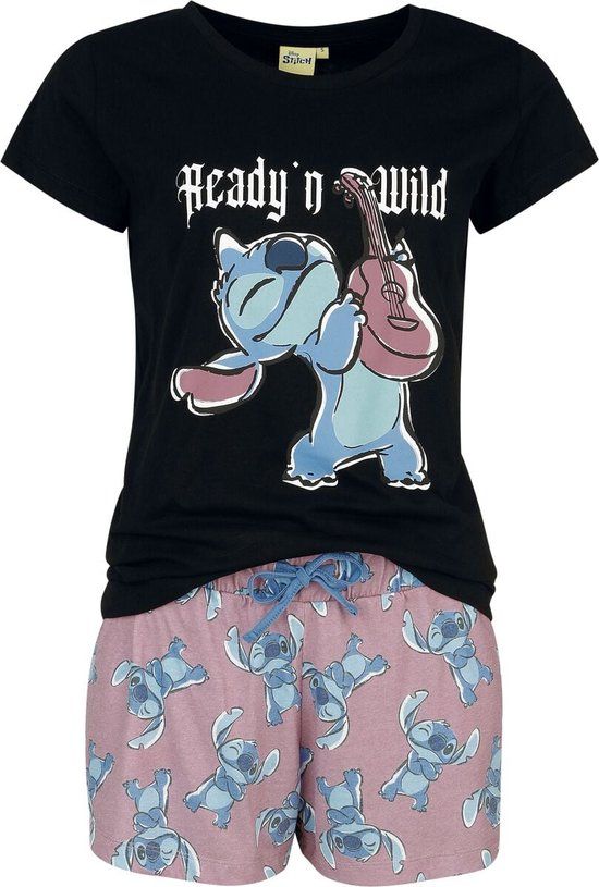 Lilo & Stitch Ready 'n Wild Pyjama meerkleurig XXL Katoen