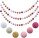 Vilten bal slingers 3 stuks pompons slinger 90 pompons slinger kinderkamer 7