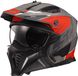LS2 OF606 Drifter Devor Matt Silver Titanium Red 06 Multi Helmet - Maat S - Helm