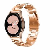 By Qubix - Stalen schakelband - Rosé goud - 18mm - Geschikt voor Garmin Venu 4 (41mm)