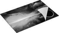 Chefcare Inductie Beschermer Abstracte Kunst - Dromenland - Zwart Wit - 83x51,5 cm