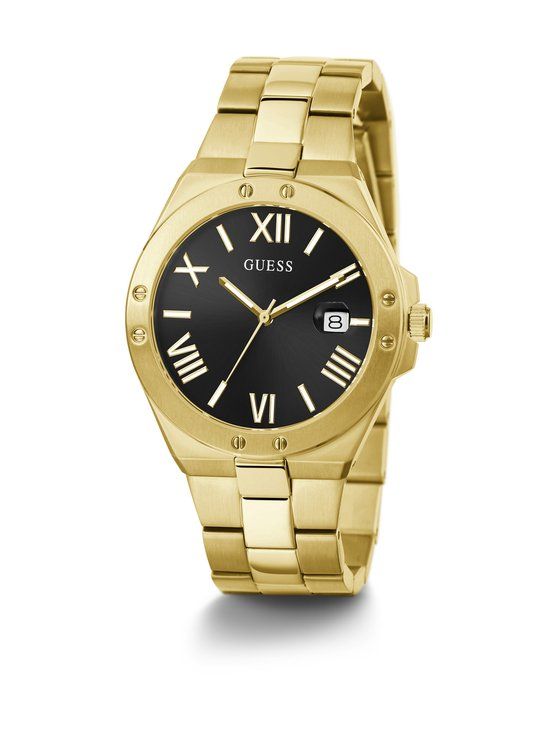 Guess GW0276G2 Herenhorloge van goudkleurig staal, armband, Armband