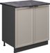 Vicco Keukenonderkast Fame-Line, GrijsBeige/Antraciet, 80 cm antraciet werkblad