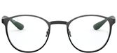 Ray-ban Round Rx 6355 Lunettes de vue unisexe ruthénium géométrique 50 mm