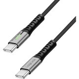 LogiLink USB 2.0 kabel met LED, USB-C naar USB-C, 3,0 m, zwart