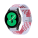 Samsung Braided nylon bandje - Wit / roze - Galaxy watch 7 / Galaxy Watch FE - 40mm & 44mm