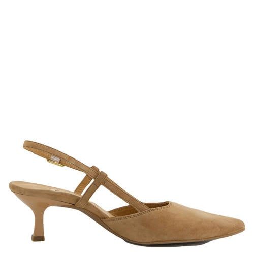 Paul Green suède slingback pumps cognac