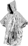 CAO Survival-poncho voor volwassenen, uniseks, zilver, 1,20 x 1,0 m