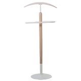 DRW DRW Galan van metaal en hout in wit en natuur, 45 x 34 x 108 cm