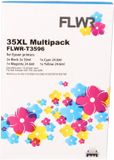 FLWR - Epson 35XL Multipack Cartridges - Zwart en Kleur - Huismerk