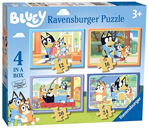 Ravensburger Bluey - 4 inch doos (12, 16, 20, 24 stuks) legpuzzels voor kinderen vanaf 3 jaar