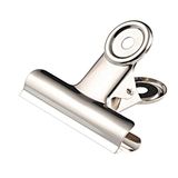 WONDAY 12 stuks papierklemmen "Bulldog" vernikkeld breedte 70 mm