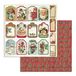 Stamperia Scrapbooking Dubbelzijdig Papier - Kerst Klassieke Label