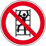 Merkloos / Sans marque Verboden te klimmen bord - kunststof - P009 300 mm