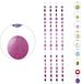Merkloos Relaxdays Capiz schelpen guirlande - set van 4 - schelpengordijn - 180 cm lang - roze-paars