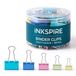 Inkspire Bindbandclips, 100 stuks verschillende maten 15-19-25-32-41-51 mm, metalen vouw- en bulldog-klemklemmen voor thuis, kalenders, kantoor en kantoorbenodigdheden (veelkleurige kleur)