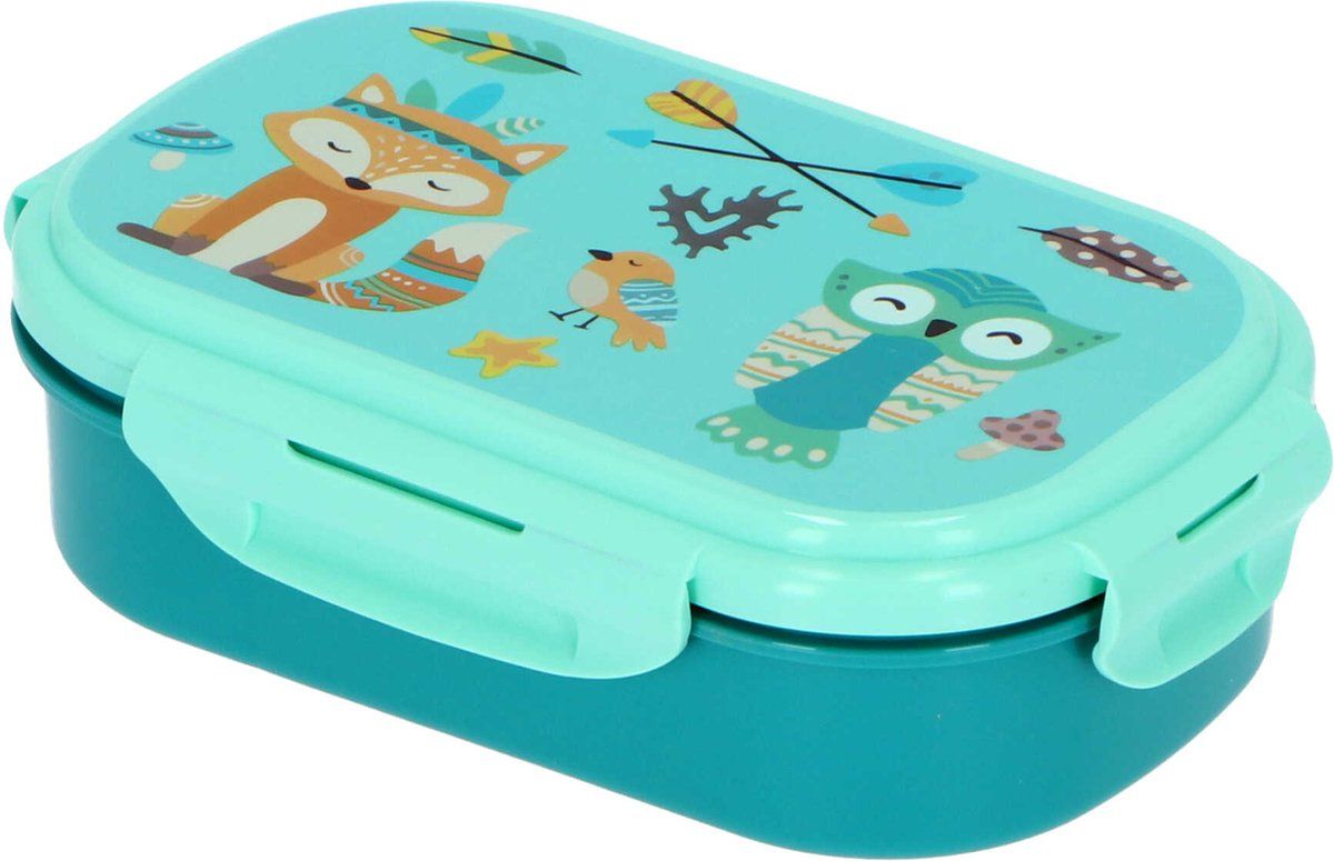 Dino Lunchbox met bestek - multi colour