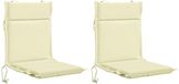 vidaXL - 2-delige - hoogrugkussen - GEMERT - 2 - pcs - 100% - Polyester - Crèmekleurig