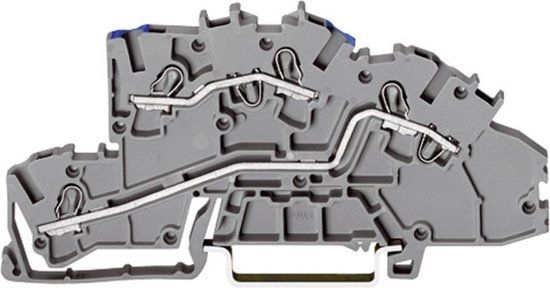 DeliBest WAGO 2003-7649 Installatie-etageklem 5.20 mm Spanveer Toewijzing: N, L Grijs 1 stuk(s)