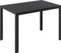Table de jardin, dimensions 110x70 cm – Plateau en WPC (bois-plastique composite) – Cadre en aluminium – Rectangulaire – Avec trou pour parasol – Résistant aux intempéries – Convient pour jardin, terrasse et balcon