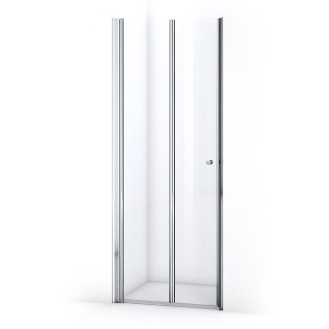 Maxaro Douchedeur Zircon Comfort 80cm Vouwdeur Chroom Linksdraaiend